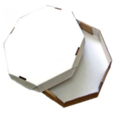 Caixa de Pizza Grande 35 cm Branca Lisa 10 un micro ondualdo